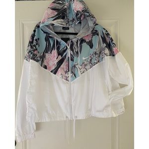 Nike Plus Size Floral Windbreaker Jacket